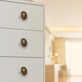Safari Monkey Drawer Knob (Material : High Gloss Ceramic) Cabinet Knobs and Pulls for Home and Nursery Room Decor