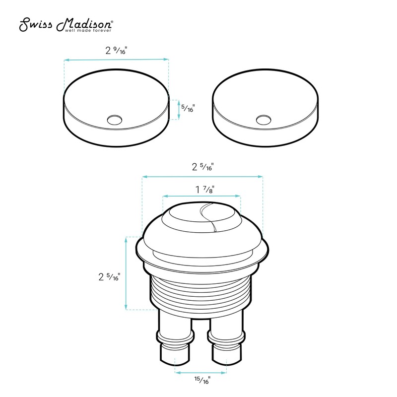 Swiss Madison Well Made Forever SM-25-TACTM05BG Toilet-Accessories, SM-KS246-G, Gold