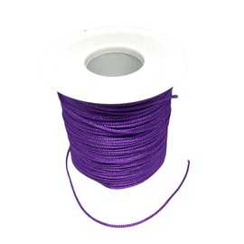 Hilo de abalorio de poliéster de 1,0 mm para bricolaje, múltiples opciones de colores, collar de amistad de macramé, cuerda de joyería para hacer pulseras, accesorios para manualidades (morado, 0,0