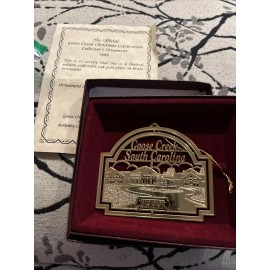 Goose Creek SC 1999 Vintage Christmas Ornament 24k Gold Berkeley County