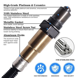 HISports Front Lambda Sensor O2 Sensor 0258017025 Replaces 022906262AE 022906262AM 022906262BL 022906262CH 06E906265C 1K0998262N 99154080000 1 022 906262AM