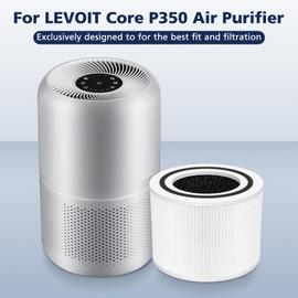 Core P350 Pet Care Replacement Filter for LEVOIT Core P350 Air Purifier, 3-in-1 Pet Care Filter, New Fine Non-Woven Fabric Pre Filter, Activated Carbon with ARC Formula, Core P350-RF, 2 Pack