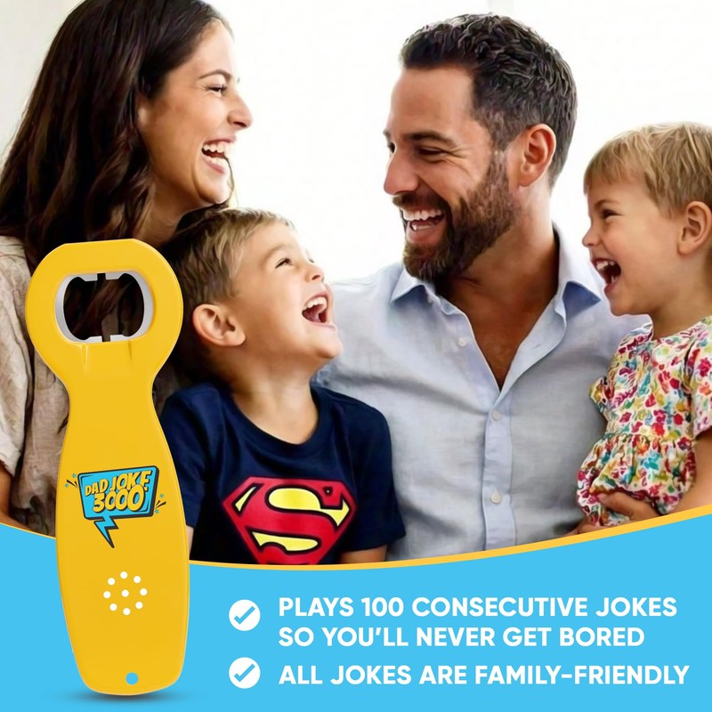 Dad Joke Talking Bottle Opener, Christmas Stocking Filler for Dad,