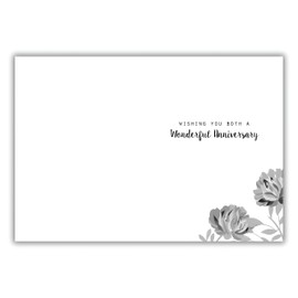Noel Tatt Anniversary Card - Happy Anniversary Card with Contemporary Flowers and Birds Design and Embossed Foil and Embellishments - Anniversary Card for a Special Couple