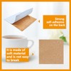 150 Pcs self Adhesive Cork Coasters Bulk,4"x 4" Coaster Bottoms