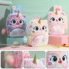 Balakaka Unicorn Cat Backpack Purse Set Plush Backpack Mini Shoulder