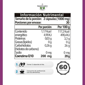 x2 Pasiguaro Vitaminas Y Minerales Coenzima Q10 60 Cápsulas Por Envase