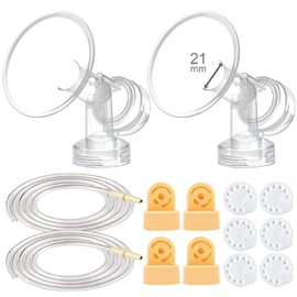 Maymom Kit de extractor de leche para extractores de leche avanzados Pump in Style de Medela; 2 embudos (una pieza, mm), 4 válvulas, 6 membranas, 2 tubos de estilo bomba; puede reemplazar la válvula Medela, Pequeño, 21 mm
