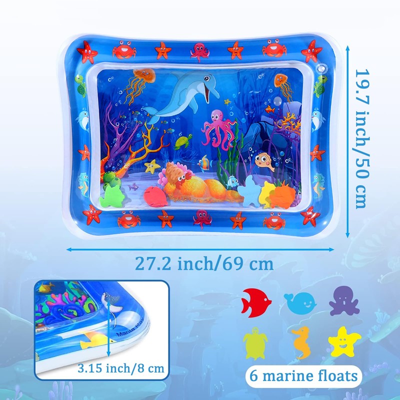 Vinuwu Water Play Mat Cat, Inflatable Water Mat for Cats,