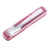 Takakuwa Metal 004652 Lunch Spoon with Case, Straight, Pink