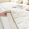 Fuzzy Couch Cover, Garden Cotton Protective Sofa Cover, Washable Non-Slip