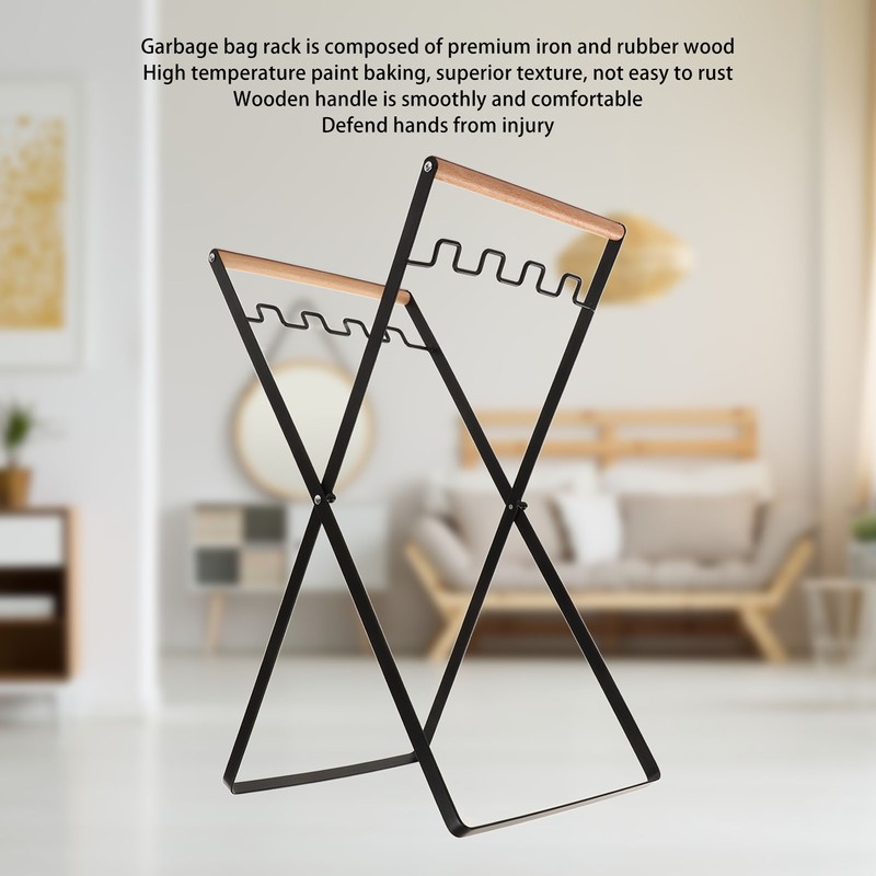 Trash Bag Holder Stand Folding Rust Resistance Plastic Recycling Bag