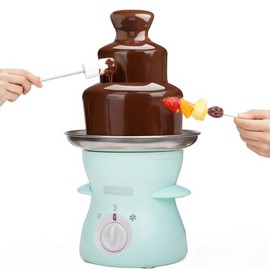 SugarWhisk Mini máquina de fuente de chocolate de 3 niveles, fácil de usar y limpiar, ideal para fiestas, eventos y bodas, capacidad de 22 onzas, agua
