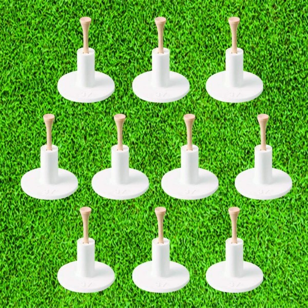 Keepup 10 Set Golf Rubber Tee Holder Set For Driving