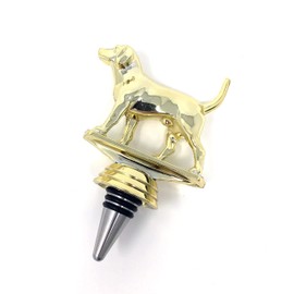 Beagle Wine Bottle Stopper - Handmade with Stainless Steel Base and Repurposed Trophy Top