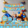 Party Decorations Set with Plates, Table Cloth, Napkins, Cartoon Theme