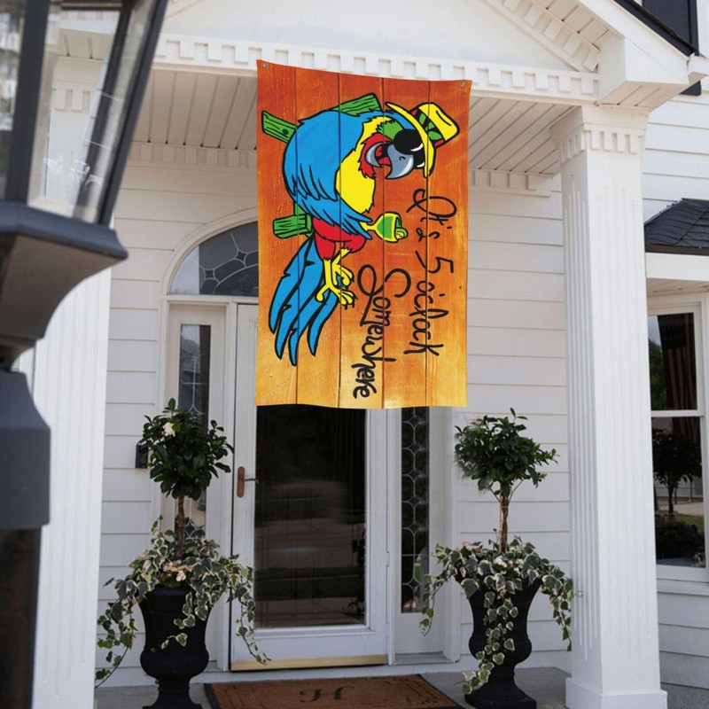 It'S 5 O'Clock Somewhere Parrot Flag 3x5 Ft Outdoor Decoration