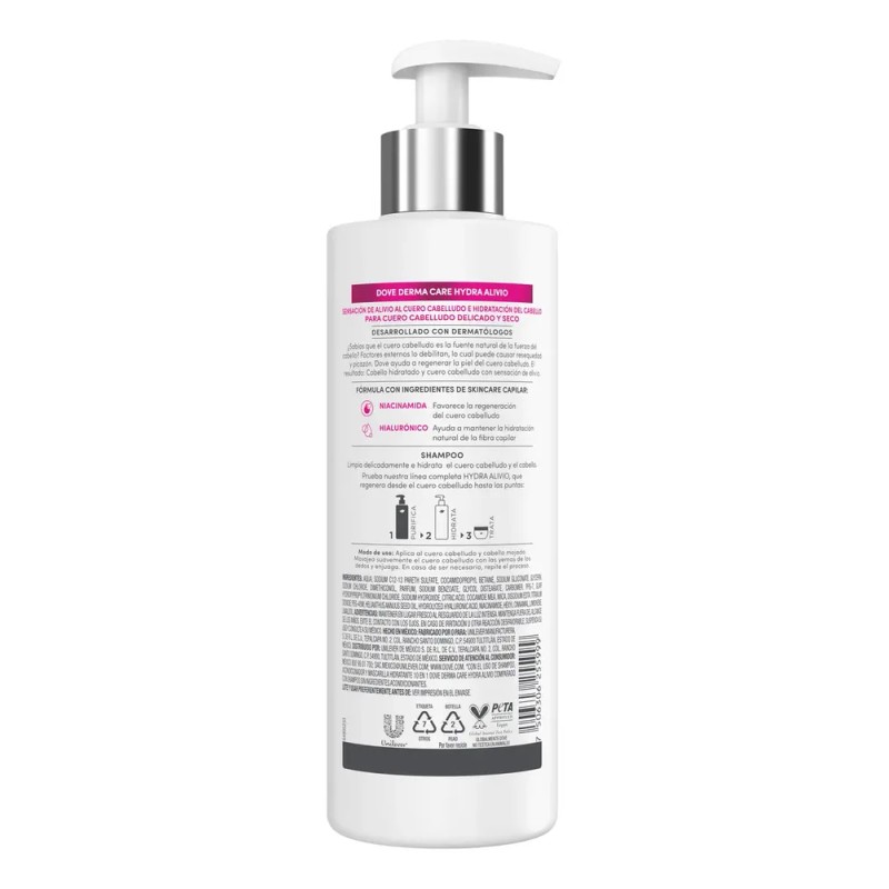 Shampoo Dove Derma Care Hydra Alivio 400 ml