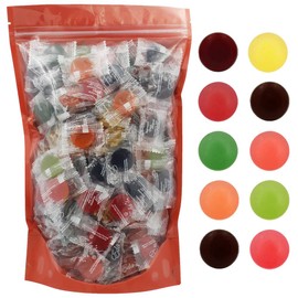 Sugar-Free Premium Hard Candy Suckers, Mini Fruit Buttons Variety Pack, Kosher Certified Parve, Uses Sorbitol, Low-Sodium, Individually Wrapped (Mixed Fruit, 16oz (1 Pound) 150Pcs)