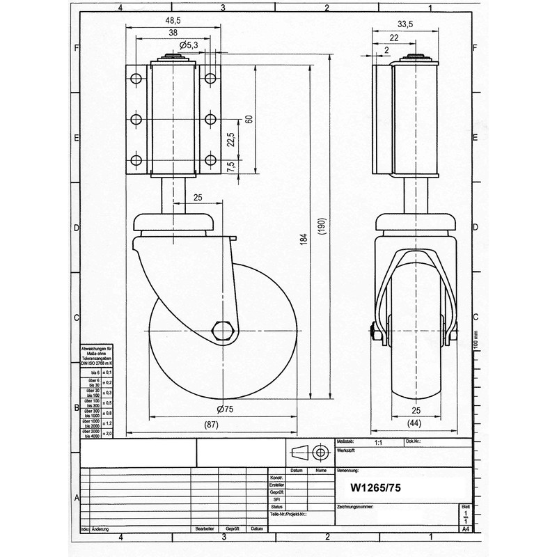 Ladder Castor – Swivel Castor – Spring Castors – Ladder