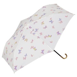 [2024] Wpc. Rain Umbrella, Folding Umbrella, Butterfly, Mini Off, Rain or Shine, Ribs, 17.7 oz (50 cm), 6.0 oz (170 g), Lightweight, Women's, Butterfly, Feminine, Elegant, Stylish, Cute, Women's,