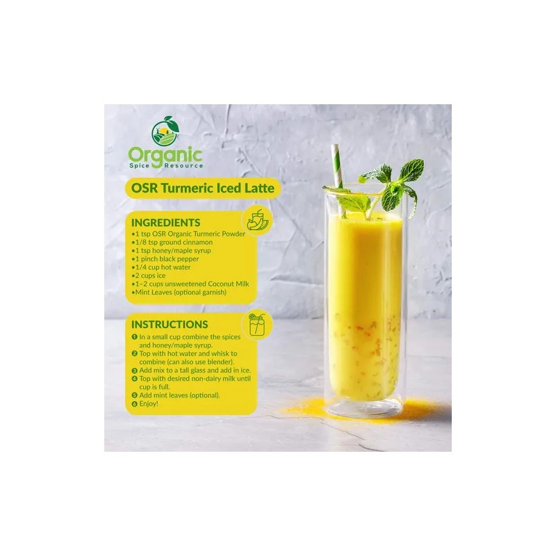 Organic Spice Resource Cúrcuma Orgánica En Polvo 454 G
