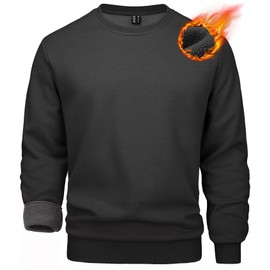 MAGCOMSEN Black Sweatshirt Sudaderas De Hombre Black Sweatshirts For Men Black Crew Neck Sweater Mens Fleece Pullover Men Black