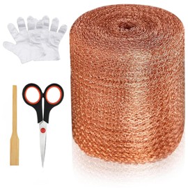 Copper Mesh Rodent Control 5 Inchx 46 Ft Copper Wool for Rodent Control Mesh Roll for Bat & Snail