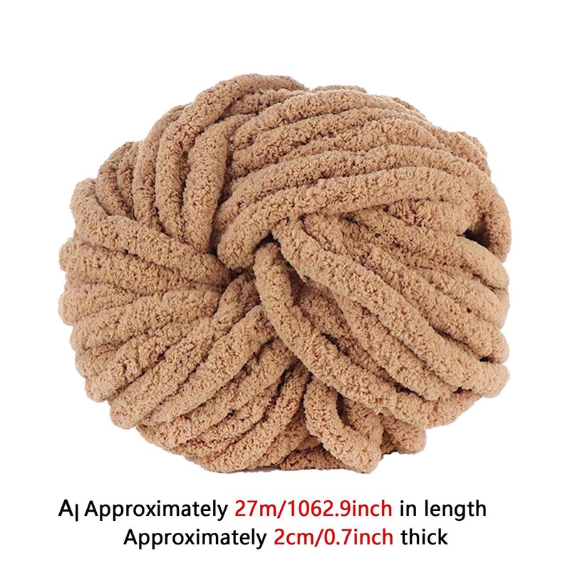 Yarn Chenille,Soft Velvet Yarn - Thick Yarn for Knitting, Chunky