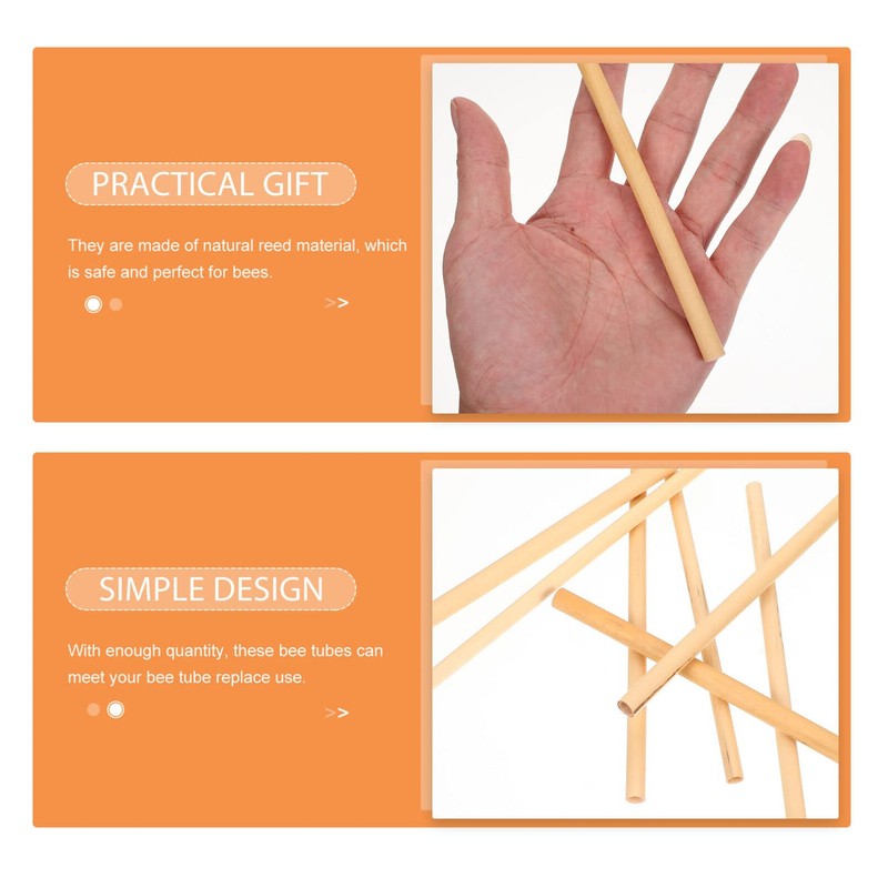 MAGICLULU 100Pcs Bee Tubes Mason Bee Nesting Tubes Reed Mason