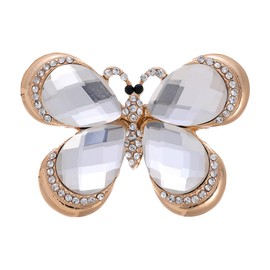 FAIRYGATE Brooch Pins for Crafting Delicate Butterfly Pins for Women Girls Rhinestone Crystal Wedding Brooches Shawl Clip Lapel Pin Corsages Bouquet for Suit Tie B1640