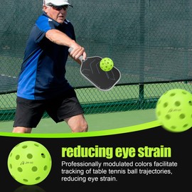 Pickleball Balls, 40-Hole Outdoor Pickleball Balls, 6 Pack with Portable Mesh Bag, High Visibility Colors, Strong Bounce and Durable, Ultimate Performance for All Skill Levels