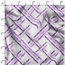 Soimoi Purple polyester Crepe Fabric Boxes Tie-Dye Fabric Prints By metre 42 Inch Wide