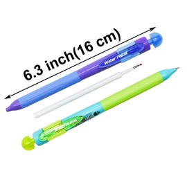 Maydahui 6 Pcs Funny Water Pistol Pens Novelty Summer Water Gun Spray Water Pen Twistable Gel Pens 0.5mm ST Nib Black Ink for Sudents Water Party Favors School Classroom Office Supplies