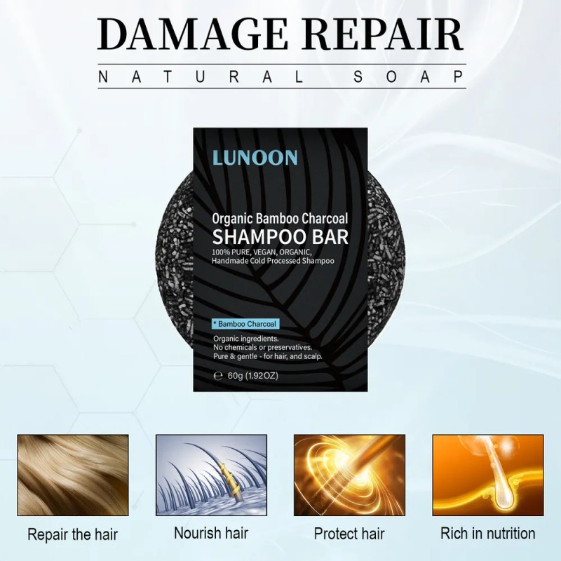 2025 Champú Para Barba Y Cabello Oscurecidos, 3 Piezas