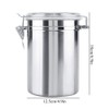 Food Storage Jar, Stainless Steel Coffee Container Airtight Sealed Food