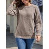 UNCLECAT Women's Oversized Sweaters Trendy Fuzzy Knit Sweater Tops Long