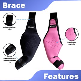 Dog Leg Sleeve to Stop Licking - Pink & Black Medium Hind Leg Support, Comfortable Dog Cone Alternative, Dog Knee Brace for Torn ACL Hind Leg, Durable Lick Sleeve for Dogs Rear Leg, Hip Stabilizer