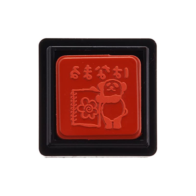 Kodomo no Kao 0543-018 Panda Mini Penetrating Stamp Hanamaru (Red)