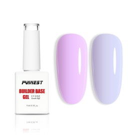 FANNEST Rubber Base Gel Polish,Milky White Brush on Builder Gel for Nails Extension,Elastic Rubber Base Coat,LED/UV Soak Off Gel Polish, Natural Gel Polish.