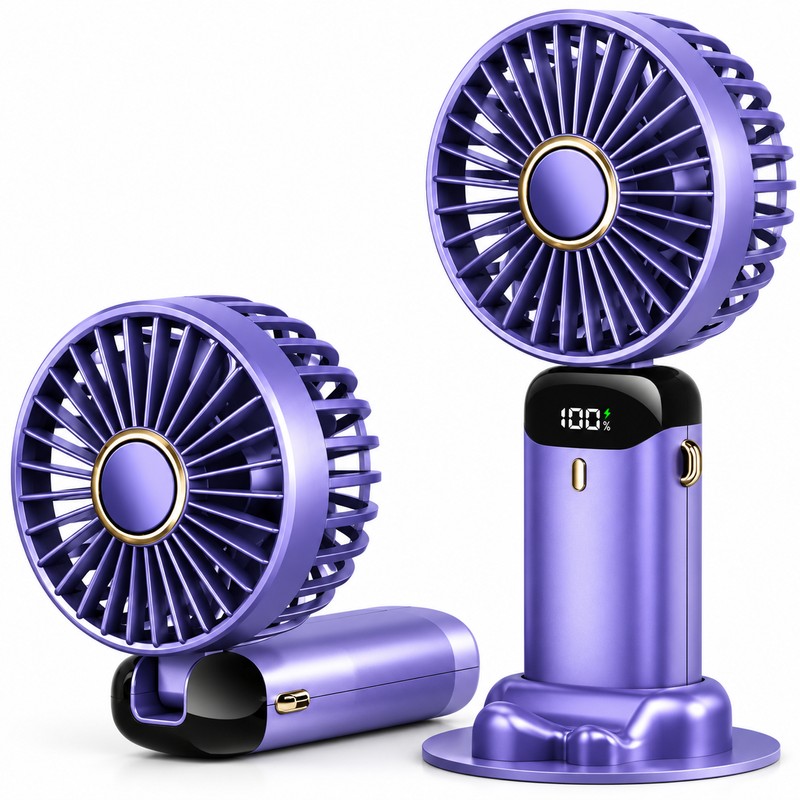 Portable Rechargeable Fan for Personal Cooling – 5-Speed Foldable Fan