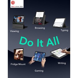 ESR ESR for iPad Pro 11 Inch Case 2024 5th Generation (M4), Rotating Case with Removable Magnetic Cover, Adjustable Portrait/Landscape Stand with Raised Screen View, 9 Standing Angles, Shift Series, Black