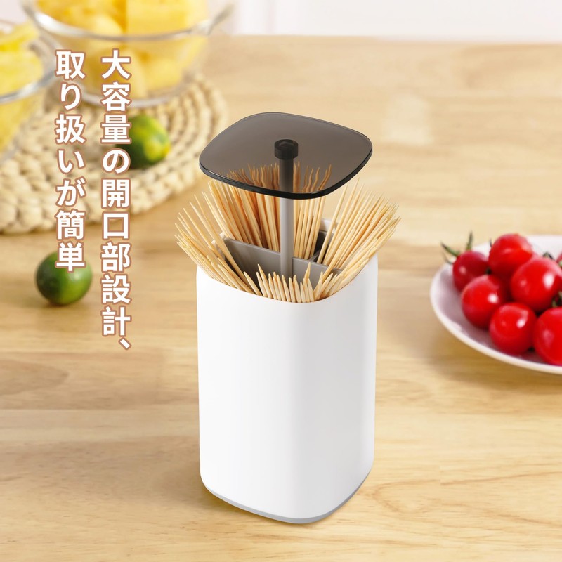 Kailund Toothpick Holder, Toothpick Case, Toothpick Holder, Push Type, Toothpick
