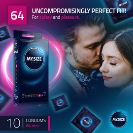 MY.SIZE PRO Condom Size 6, 64 mm, XL, 10 Condoms - Perfect fit and a Suitable Size for Everybody