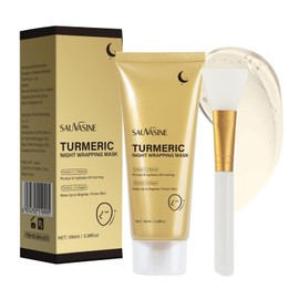 Turmeric Collagen Overnight Wrapping Peel Off Face Mask Pack, Night Wrapping Peel Off Mask for Glowing Skin, Hydrating Hydrolyzed Collagen, Improves Elasticity & firmnes Skin