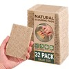 32 Pack Natural Scouring Pads, Coconut Husk Non Scratch Dish