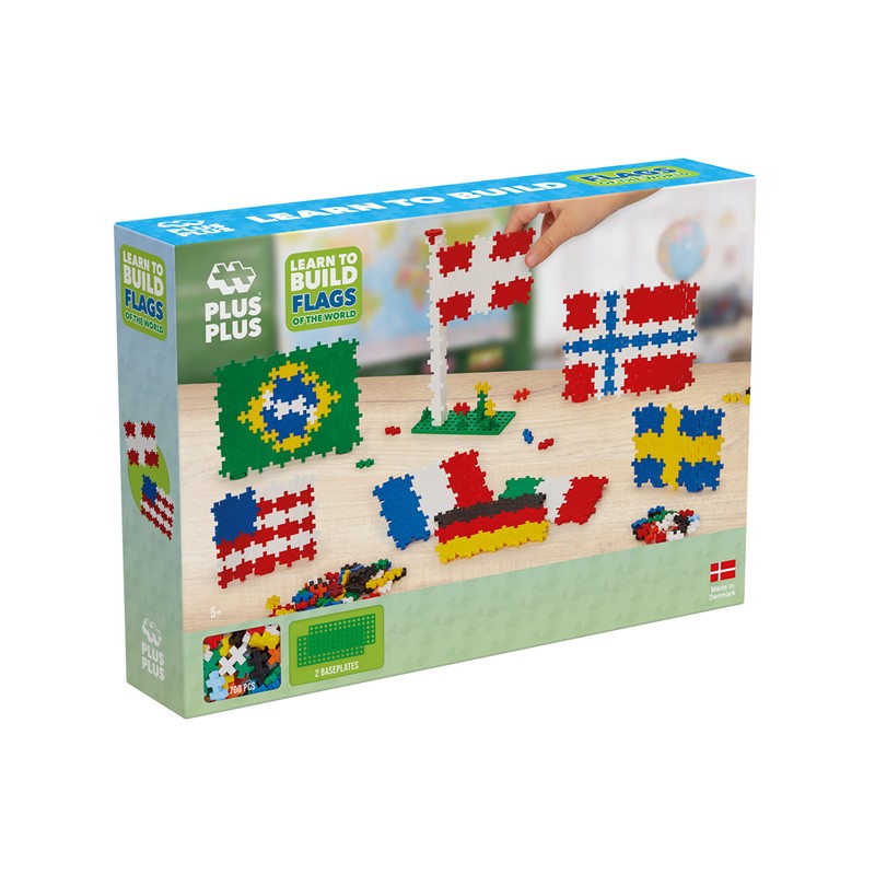 Plus-Plus 3932 Ingenious Construction Toy, Flags of All World, Creative
