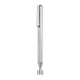 HARFINGTON Telescoping Magnetic Pickup Tool 3LB Stainless Steel 5.1" to 25.5" Extendable Magnet Retrieval Stick with Pocket Clip for Car Industry Garage Office, Silver