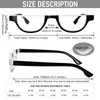 DXYXYO Half Moon Reading Glasses for Women, 3 Pack Small