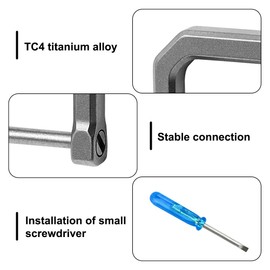 DONGKER D-Ring Key Hanger, Titanium D Shape Key Ring, U Shape Car Key Organiser with Screwdriver for Men and Women Car Keys